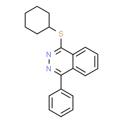 ChemSpider 2D Image | 1-(Cyclohexylsulfanyl)-4-phenylphthalazine | C20H20N2S