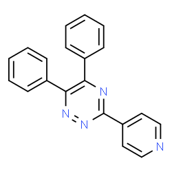 ChemSpider 2D Image | 5,6-diphenyl-3-pyridin-4-yl-1,2,4-triazine | C20H14N4