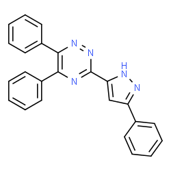 ChemSpider 2D Image | 5,6-Diphenyl-3-(3-phenyl-1H-pyrazol-5-yl)-1,2,4-triazine | C24H17N5