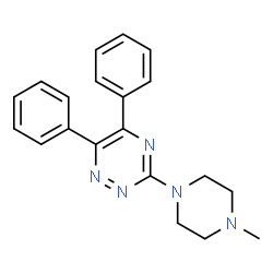 ChemSpider 2D Image | 3-(4-methylpiperazino)-5,6-diphenyl-1,2,4-triazine | C20H21N5