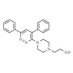 ChemSpider 2D Image | 2-[4-(4,6-Diphenyl-3-pyridazinyl)-1-piperazinyl]ethanol | C22H24N4O