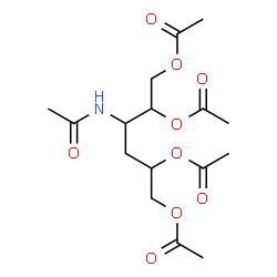 ChemSpider 2D Image | 3-Acetamido-1,2,5,6-tetra-O-acetyl-3,4-dideoxyhexitol | C16H25NO9