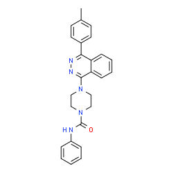 ChemSpider 2D Image | 4-[4-(4-Methylphenyl)-1-phthalazinyl]-N-phenyl-1-piperazinecarboxamide | C26H25N5O