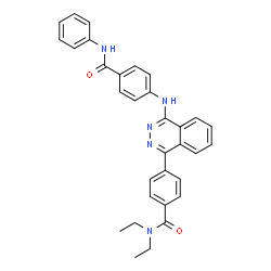 ChemSpider 2D Image | N,N-Diethyl-4-(4-{[4-(phenylcarbamoyl)phenyl]amino}-1-phthalazinyl)benzamide | C32H29N5O2