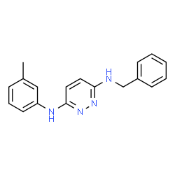 ChemSpider 2D Image | N-Benzyl-N'-(3-methylphenyl)-3,6-pyridazinediamine | C18H18N4
