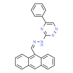 ChemSpider 2D Image | 3-[(2Z)-2-(9-Anthrylmethylene)hydrazino]-5-phenyl-1,2,4-triazine | C24H17N5
