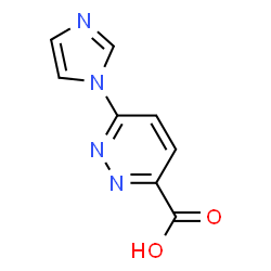 ChemSpider 2D Image | 6-(1H-Imidazol-1-yl)-3-pyridazinecarboxylic acid | C8H6N4O2