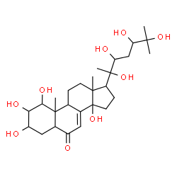 ChemSpider 2D Image | 1,2,3,14,20,22,24,25-Octahydroxycholest-7-en-6-one | C27H44O9
