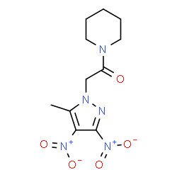 ChemSpider 2D Image | 1-[(5-Methyl-3,4-dinitro-1H-pyrazol-1-yl)acetyl]piperidine | C11H15N5O5