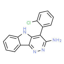 ChemSpider 2D Image | 4-(2-Chlorophenyl)-5H-pyridazino[4,3-b]indol-3-amine | C16H11ClN4