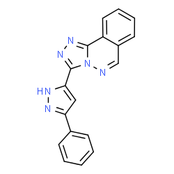 ChemSpider 2D Image | 3-(3-Phenyl-1H-pyrazol-5-yl)[1,2,4]triazolo[3,4-a]phthalazine | C18H12N6