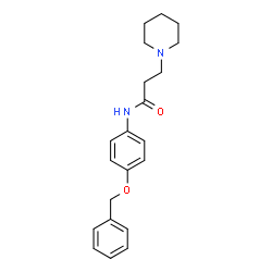 ChemSpider 2D Image | N-[4-(Benzyloxy)phenyl]-3-(1-piperidinyl)propanamide | C21H26N2O2