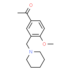 ChemSpider 2D Image | 1-[4-Methoxy-3-(1-piperidinylmethyl)phenyl]ethanone | C15H21NO2