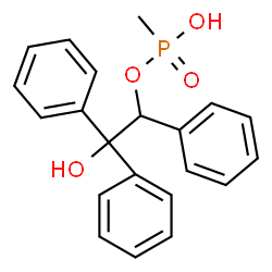 ChemSpider 2D Image | 2-Hydroxy-1,2,2-triphenylethyl hydrogen methylphosphonate | C21H21O4P