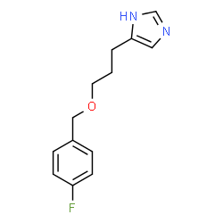 ChemSpider 2D Image | 5-{3-[(4-Fluorobenzyl)oxy]propyl}-1H-imidazole | C13H15FN2O