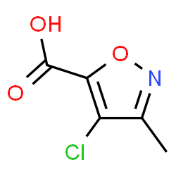 ChemSpider 2D Image | 4-Chloro-3-methyl-1,2-oxazole-5-carboxylic acid | C5H4ClNO3