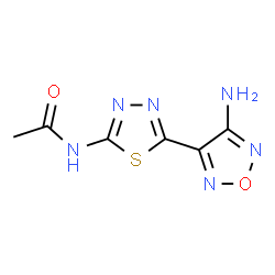 ChemSpider 2D Image | N-[5-(4-Amino-1,2,5-oxadiazol-3-yl)-1,3,4-thiadiazol-2-yl]acetamide | C6H6N6O2S