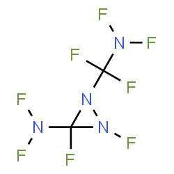 ChemSpider 2D Image | 3-Difluoroamino-1-(difluoroaminodifluoromethyl)-2,3-difluorodiaziridine | C2F8N4