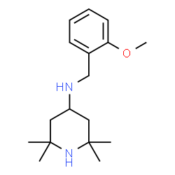 ChemSpider 2D Image | N-(2-Methoxybenzyl)-2,2,6,6-tetramethyl-4-piperidinamine | C17H28N2O