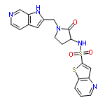 InChI=1/C19H17N5O3S2/c25-19-14(23-29(26,27)18-9-15-17(28-18)2-1-5-21-15)4-7-24(19)11-13-8-12-3-6-20-10-16(12)22-13/h1-3,5-6,8-10,14,22-23H,4,7,11H2