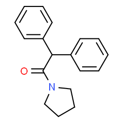 ChemSpider 2D Image | 2,2-Diphenyl-1-(1-pyrrolidinyl)ethanone | C18H19NO