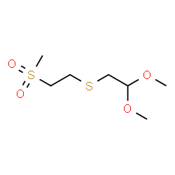 ChemSpider 2D Image | 1,1-Dimethoxy-2-{[2-(methylsulfonyl)ethyl]sulfanyl}ethane | C7H16O4S2