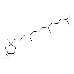 ChemSpider 2D Image | 5-Methyl-5-(4,8,12-trimethyltridecyl)dihydro-2(3H)-furanone | C21H40O2