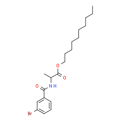 ChemSpider 2D Image | Decyl N-(3-bromobenzoyl)alaninate | C20H30BrNO3