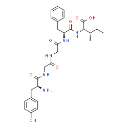 ChemSpider 2D Image | L-Tyrosylglycylglycyl-L-phenylalanyl-L-isoleucine | C28H37N5O7