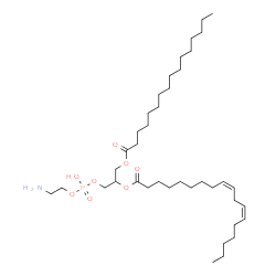 ChemSpider 2D Image | 25-Amino-22-hydroxy-22-oxido-16-oxo-17,21,23-trioxa-22lambda~5~-phosphapentacosan-19-yl (9Z,12Z)-9,12-octadecadienoate | C39H74NO8P