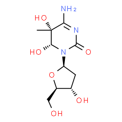 ChemSpider 2D Image | 2'-Deoxy-5,6-dihydroxy-5-methyl-5,6-dihydrocytidine | C10H17N3O6