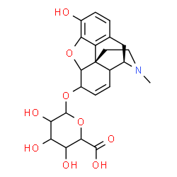 ChemSpider 2D Image | 3-Hydroxy-17-methyl-7,8-didehydro-4,5-epoxymorphinan-6-yl hexopyranosiduronic acid | C23H27NO9