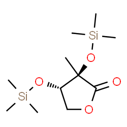 ChemSpider 2D Image | (3R,4S)-3-Methyl-3,4-bis[(trimethylsilyl)oxy]dihydro-2(3H)-furanone | C11H24O4Si2