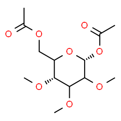 ChemSpider 2D Image | 1,6-Di-O-acetyl-2,3,4-tri-O-methyl-alpha-D-glycero-hexopyranose | C13H22O8