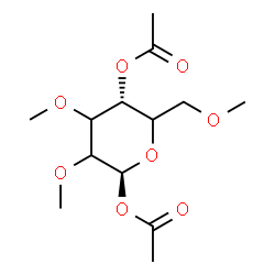 ChemSpider 2D Image | 1,4-Di-O-acetyl-2,3,6-tri-O-methyl-beta-D-glycero-hexopyranose | C13H22O8