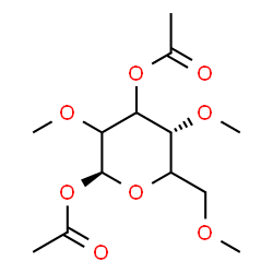 ChemSpider 2D Image | 1,3-Di-O-acetyl-2,4,6-tri-O-methyl-beta-D-glycero-hexopyranose | C13H22O8
