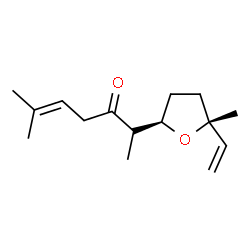 ChemSpider 2D Image | (2R)-6-Methyl-2-[(2R,5R)-5-methyl-5-vinyltetrahydro-2-furanyl]-5-hepten-3-one | C15H24O2