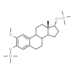 ChemSpider 2D Image | (8xi,9xi,14xi,17alpha)-2-Methoxy-3,17-bis[(trimethylsilyl)oxy]estra-1(10),2,4-triene | C25H42O3Si2