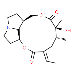 ChemSpider 2D Image | (1alpha,7beta,8xi,12S)-12-Hydroxy-1,2-dihydrosenecionan-11,16-dione | C18H27NO5