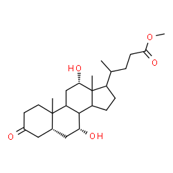 ChemSpider 2D Image | methyl (5b,7a,8x,9x,10x,12a,13x,14x,17x,20x)-7,12-dihydroxy-3-oxocholan-24-oate | C25H40O5