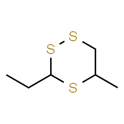 ChemSpider 2D Image | 3-Ethyl-5-methyl-1,2,4-trithiane | C6H12S3