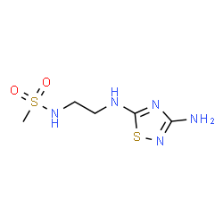 ChemSpider 2D Image | N-{2-[(3-Amino-1,2,4-thiadiazol-5-yl)amino]ethyl}methanesulfonamide | C5H11N5O2S2