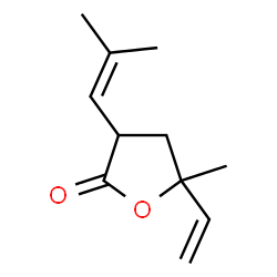 ChemSpider 2D Image | 5-Methyl-3-(2-methyl-1-propen-1-yl)-5-vinyldihydro-2(3H)-furanone | C11H16O2