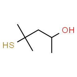 ChemSpider 2D Image | 4-mercapto-4-methyl-2-pentanol | C6H14OS