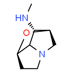 ChemSpider 2D Image | (1R,3R,8S)-N-Methyl-2-oxa-6-azatricyclo[4.2.1.0~3,7~]nonan-8-amine | C8H14N2O
