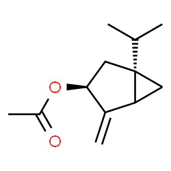 ChemSpider 2D Image | (1R,3S)-1-Isopropyl-4-methylenebicyclo[3.1.0]hex-3-yl acetate | C12H18O2