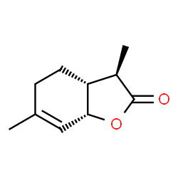 ChemSpider 2D Image | (3R,3aR,7aS)-3,6-Dimethyl-3a,4,5,7a-tetrahydro-1-benzofuran-2(3H)-one | C10H14O2
