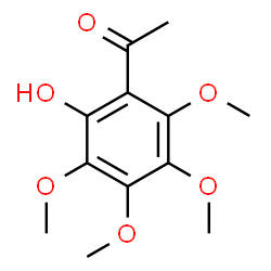 ChemSpider 2D Image | 1-(2-Hydroxy-3,4,5,6-tetramethoxyphenyl)ethanone | C12H16O6