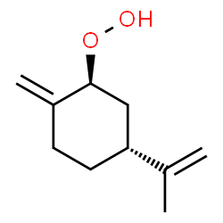 ChemSpider 2D Image | 2S,4R-p-Mentha-1(7),8-diene-2-hydroperoxide | C10H16O2