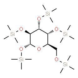 ChemSpider 2D Image | 1,2,3,4,6-Pentakis-O-(trimethylsilyl)-alpha-D-altropyranose | C21H52O6Si5